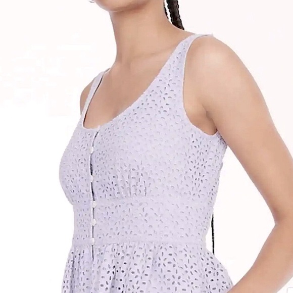 J. Crew Button-front eyelet dress in Peri Shadow Size 6 - Picture 13 of 14